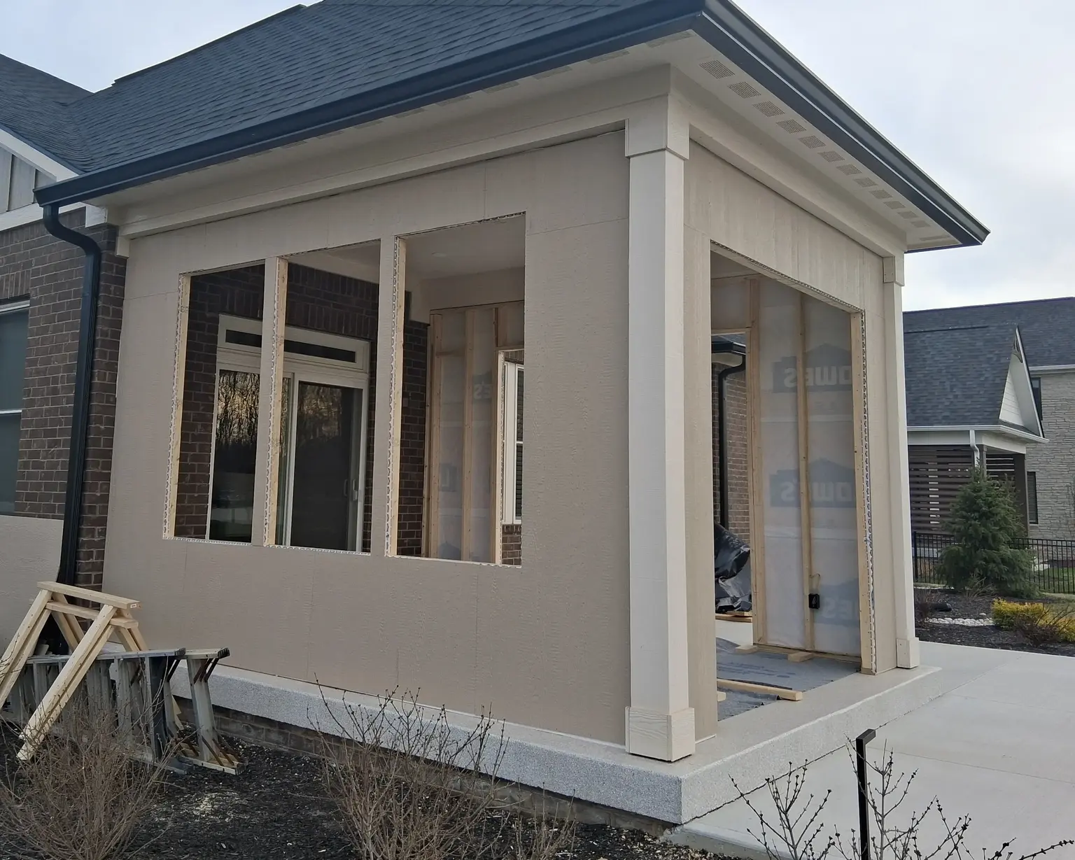 Gibson project exterior sheathing installation