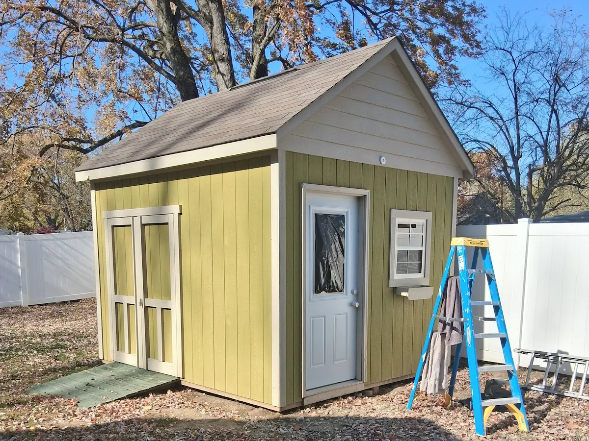 Shed exterior condition prior to restoration